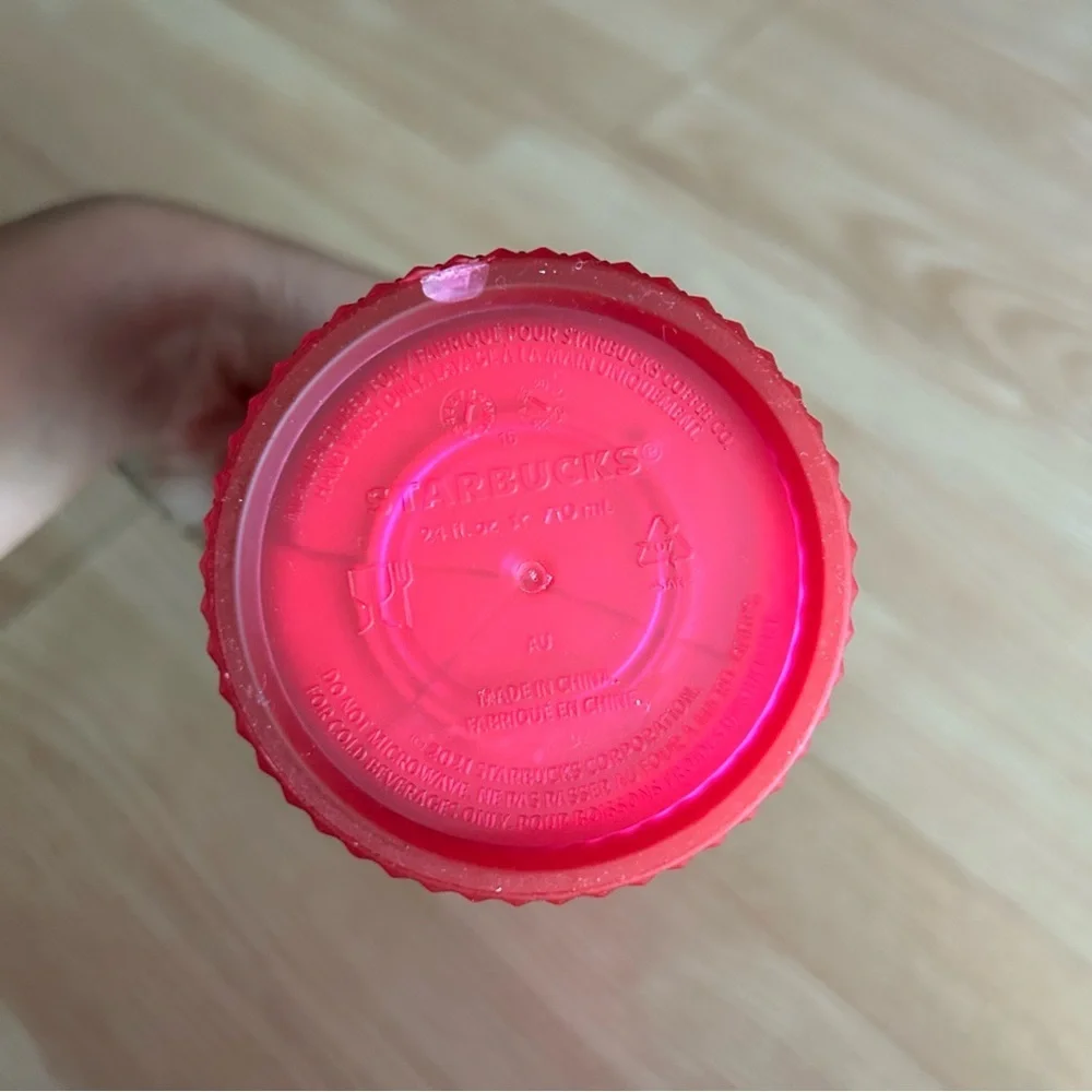 Starbucks Ruby Pink Jelly Studded Tumbler 24oz - Flawed